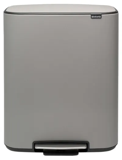 Coș de gunoi Brabantia - Bo Pedal, 60 l, Gri beton mineral