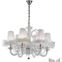 candelabru Cabaret, 6 becuri, dulie E14, D:900 mm, H:750/1200 mm, Alb