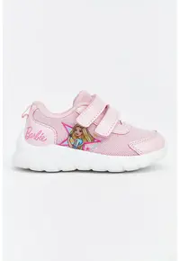 Pantofi sport din plasa cu imprimeu cu Barbie - Roz pastel