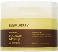 Eqqualberry Discuri tonice faciale iluminatoare cu colagen, 60 buc
