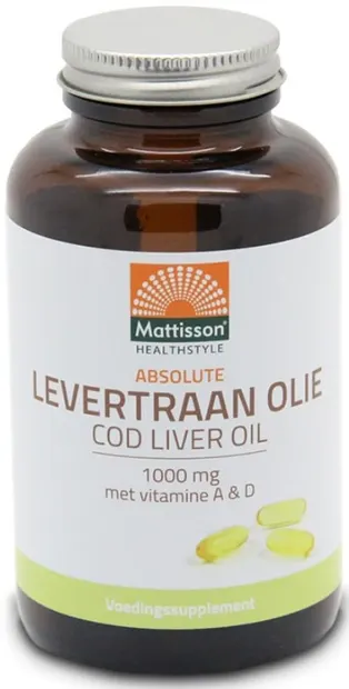 Cod Liver oil, 1000 mg, 120 capsule, Mattisson Healthstyle