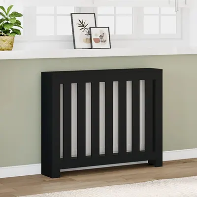 Gossi masca pentru calorifer, negru, 104x20x82 cm, lemn prelucrat