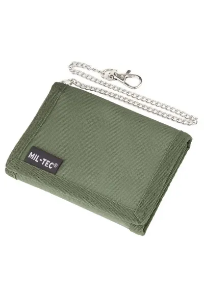 Portofel cu lant - Poliester - 9 -5 x 13 cm - Verde