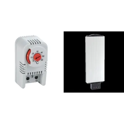 Pachet Termostat Mecanic 0-60°C NC si Incalzitor PTC Slim 50W