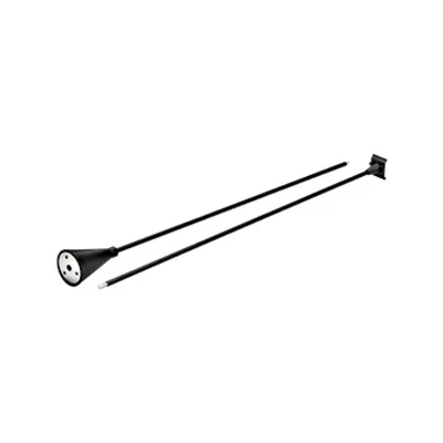 Pendant suspension black Plastic/metal, height adjustable