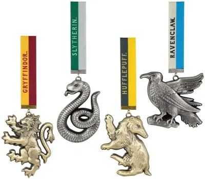 Set de ornamente The Noble Collection Movies: Harry Potter - House Mascots