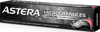 Astera Pastă de dinţi Microgranules Carbon, 75 ml