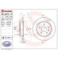 Disc frana BREMBO 08.A970.11