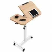 Masă reglabilă pentru laptop – 60×40×(27–40) cm–Walnut