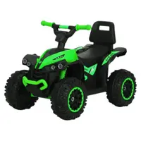 ATV fara pedale pentru copii Novokids Little Monster Verde cu melodii si lumini, maxim 25 kg, sezut confortabil
