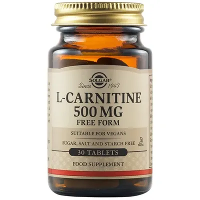 L-Carnitina 500 mg, 30 tablete – Solgar