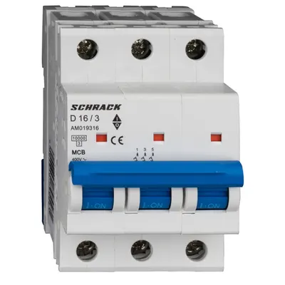 Intreruptor automat modular (MCB) AMPARO 10kA, D 16A, 3 poli