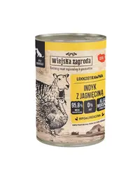 WIEJSKA ZAGRODA Curcan cu miel, hrană umedă pentru câini 6x400 g