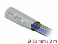 Organizator cabluri cu capse 2m x 50mm Gri/negru, Delock 20728