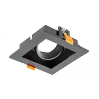 Spot - Ceiling spot light fixture RUBIO, 102x102mm, IP20, square, single, black