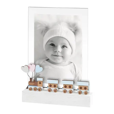 Rama foto - Photo Frame Train 13x18 cm, blue