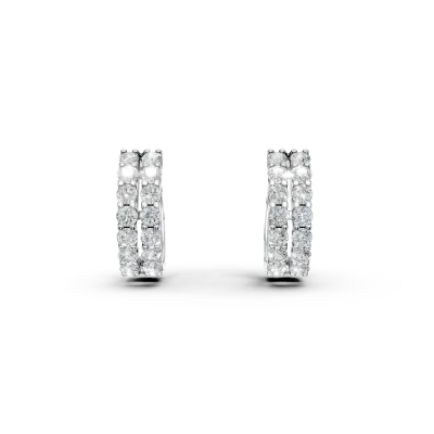 Cercei din aur alb cu diamante de 0.777ct