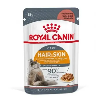 Hrana umeda pentru pisici Royal Canin Hair Skin in sos 85 gr