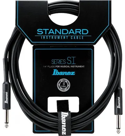 Cablu pentru chitară Ibanez - SI10, 6.3 mm, 3 m, negru