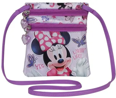 Geantă de umăr mică Karactermania Minnie - Butterflies