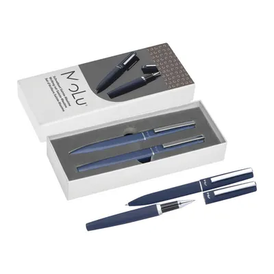 Set de scris cu 2 pixuri albastre pătrate cu funcție touch