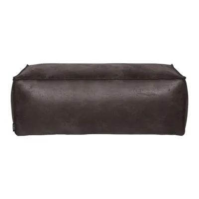 Taburet negru cu tapițerie din imitație de piele Rodeo – WOOOD