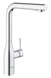 Baterie bucatarie Grohe Essence 30504000, inalta, tip L, dus, monocomanda, Crom