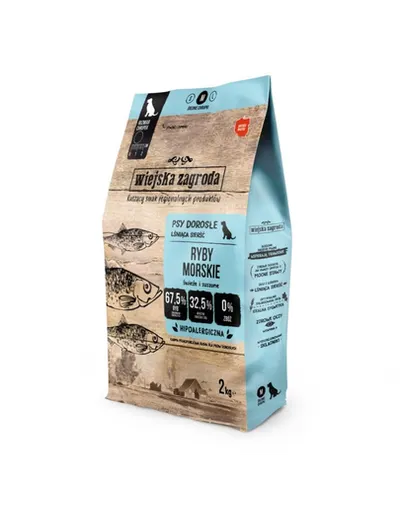 WIEJSKA ZAGRODA Hrana caine, cu peste oceanic M 2x2kg