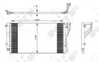 Radiator AC condensator cu uscator potrivit KIA CARENS III 1.6 2.0 09.06