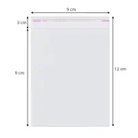 Pungi cu clapetă adezivă - lungimi între 2 și 40cm (set 1000 buc) - 9x12cm