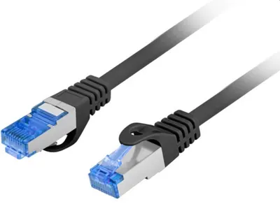 Cablu Lanberg - CAT.6A FTP LSZH, RJ-45/RJ-45, 0.5m, negru
