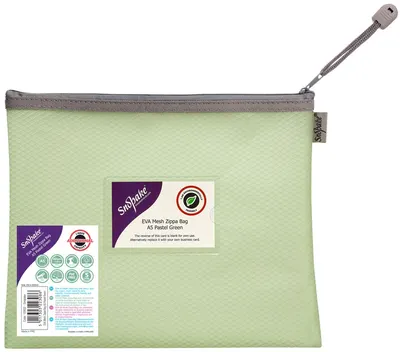 Dosar cu fermoar Snopake - A5, verde pastel