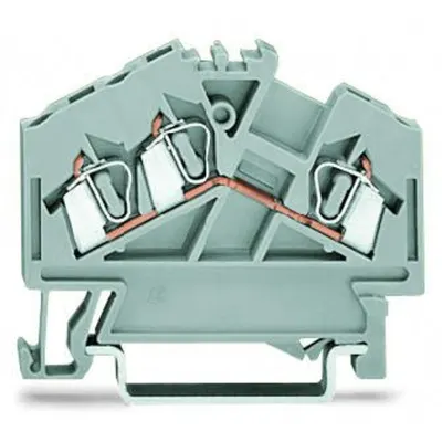 3-conductor through terminal block; 2.5 mm²; center marking; for DIN-rail 35 x 15 and 35 x 7.5; CAGE CLAMP®; 2,50 mm²; orange