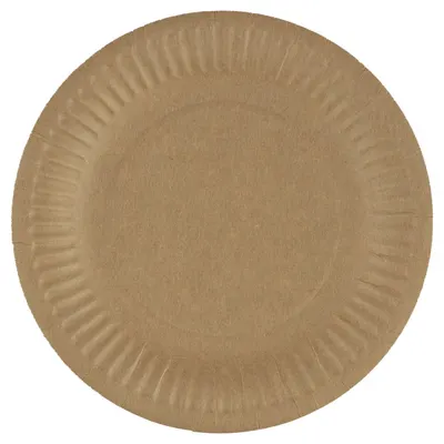 Farfurii Biodegradabile Compostabile Carton Rotunde Kraft, 18 cm, 50 Bucati