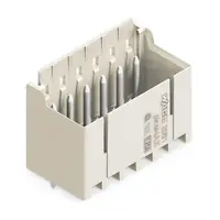 THR male header; 1.0 mm Ø solder pin; straight; Pin spacing 3.5 mm; 8-pole; light gray