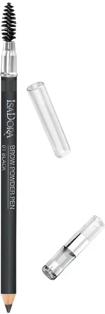 IsaDora Creion-pudră pentru sprâncene, 01 Black, 1.1 g