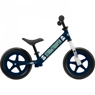 Bicicleta copii fara pedale Star Wars Stormtrooper Seven 12 inch, roti din spuma EVA, scaun ajustabil pe inaltime de la 39-41 cm, ghidon reglabil pe inaltime de la 49-56 cm, de la 2 ani pana la 28 kg