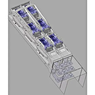 Separator de sarcina dublu vertical NH3, 1250A, 3 poli, M12