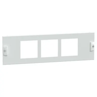 Placa frontala 96x96, 3 decupaje pentru centrale de masura, PB W600 3M