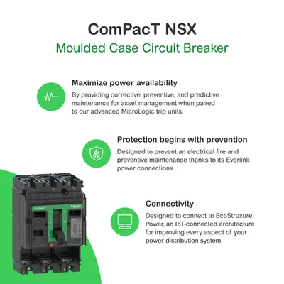 Intreruptor CompPacT NSX160N, 50 kA la 415 VAC 50/60 Hz, 160A, fara unitate de declansare, 3 poli