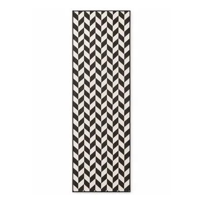 Covor tip traversă pentru interior și exterior negru/crem 80x200 cm Haringey Terrick – Ted Baker