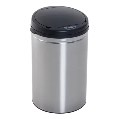 HOMCOM Coș de Gunoi Automat cu Senzor din Oțel Inoxidabil cu/separat Recipient Interior Rotund de 30 L | Aosom Romania