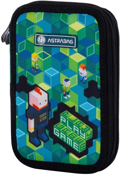 Penar școlar Astra - Play Game 2, cu 2 fermoare