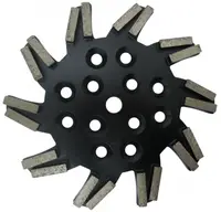 Disc stea cu segmenti diamantati pt. slefuire pardoseli - segment foarte fin - Negru - 250 mm - prindere 19mm - DXDH.8501.250.11.73