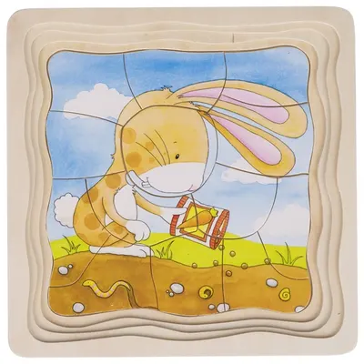 Puzzle din lemn Goki - Gradinarit