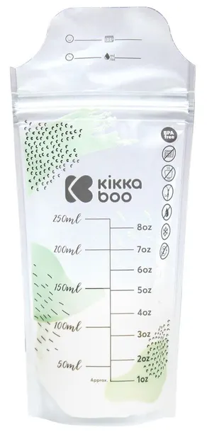 Pungi de depozitare a laptelui matern KikkaBoo - Lactty, 25 x 250 ml