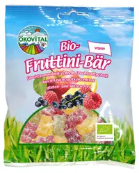 Bomboane gelatinoase bio cu fructe, fără gelatină, 80 g, Okovital