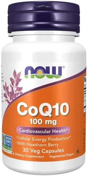 CoQ10, 100 mg, 30 capsule vegetale, Now