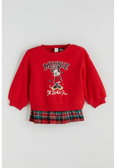 Bluza de trening cu Minnie Mouse - Rosu vermillion