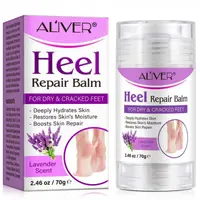 Balsam pentru Repararea Calcaielor Uscate si Crapate, Ingrediente 100% Naturale, Aroma de Lavanda, Aliver 70 g